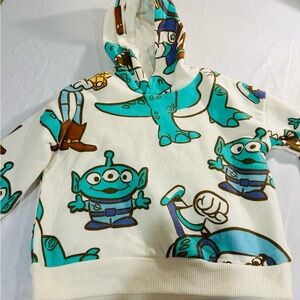 Disney Kids Toy Story Print Hoodie - White and Green